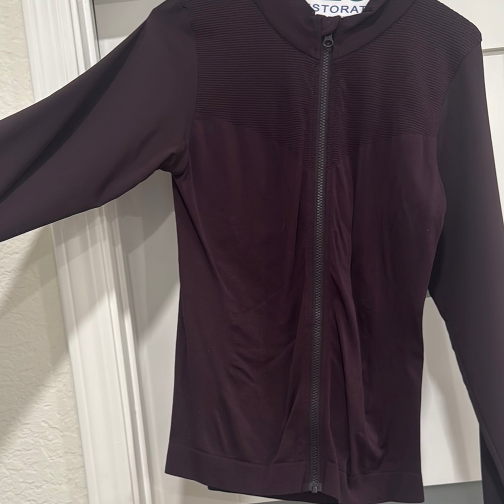 Zelle Dark Purple Zip-Up Jacket
